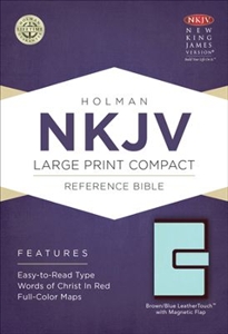 Picture of Large Print Compact Reference Bible-NKJV-Magnetic Flap 