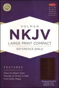 Picture of Large Print Compact Reference Bible-NKJV-Magnetic Flap 